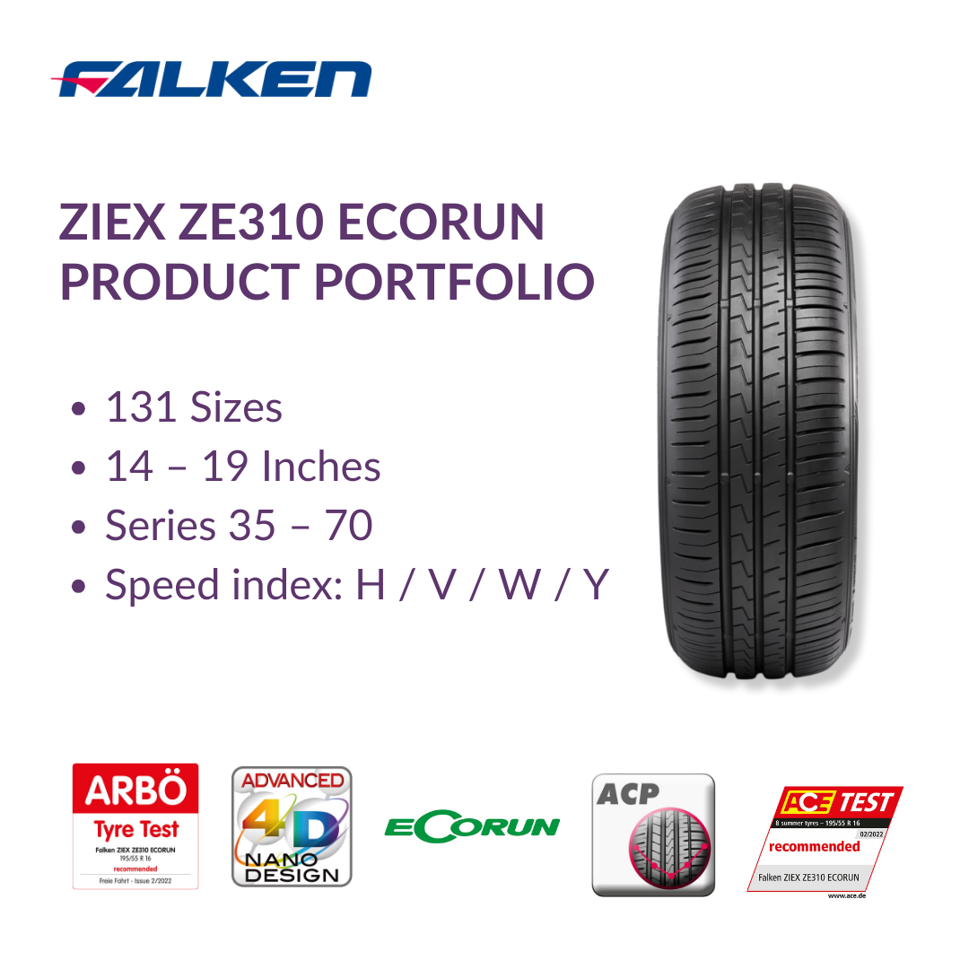 (CarTimes PitStop) Falken Ziex ZE310R Ecorun 18" Tyre