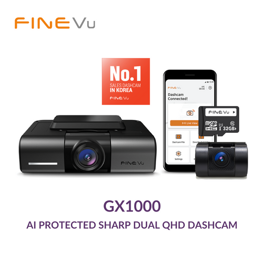 FineVu GX1000 Dual Channel Car Recording Dashcam