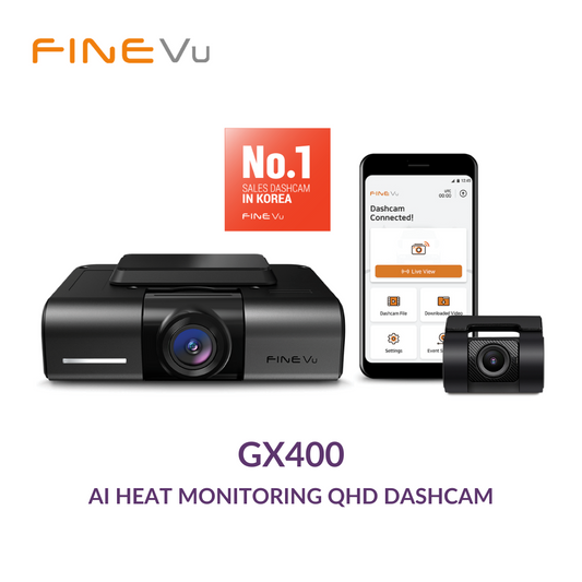 FineVu GX400 Dual Channel Car Recording Dashcam